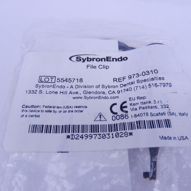 Dental SybronEndo File Clip Holder for Elements Diagnostic Unit Apex Locator - eLynn Medical