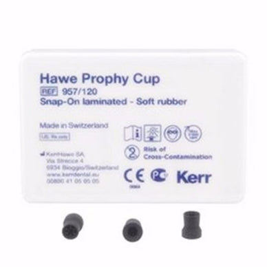 Kerr Hawe Prophy Snap-On Cups laminated soft rubber grey pack of 120 latex-free - eLynn Medical