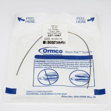 Dental Ormco genuine Arch Wire Damon Stainless Steel .016x.025 Orthodontic - eLynn Medical