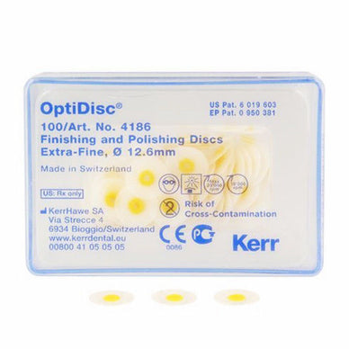 Dental Kerr Hawe OptiDisc Refill 4186  Extra-Fine 12.6mm  - 100 Pcs - - eLynn Medical