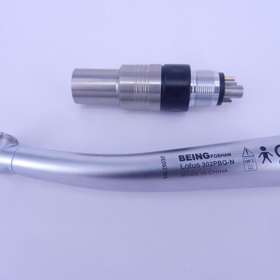 Dental NSK MACH-LITE XT Type Fiber Optic Push Handpiece w/ NSK LED Quick Coupler - eLynn Medical
