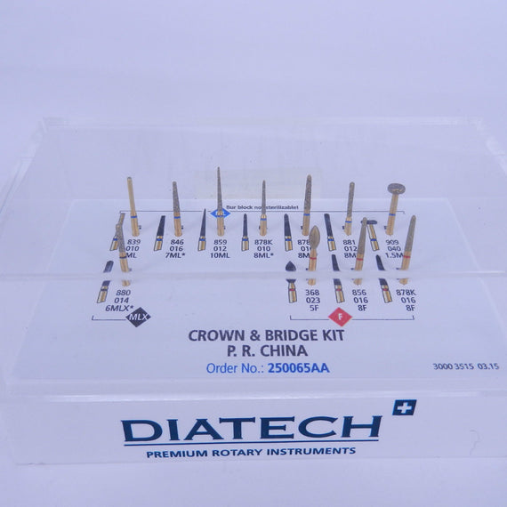 Coltene Diatech Gold Diamond Burs Crown Bridge Golden Kit Switzerland - eLynn Medical