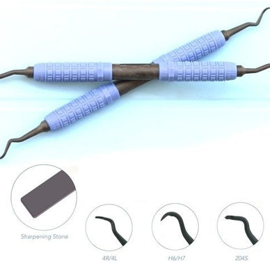 Dental PacDent sickle scaler set removal of supra-gingival calculus - eLynn Medical