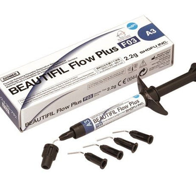 Shofu Beautifil Flow Plus base liner final restorative Dental Composite A3 F03 - eLynn Medical