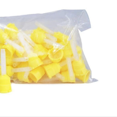 Dental DMG Silicone Rubber Automatic Mixing Tips for Gun Mixing Yellow 50PK - eLynn Medical