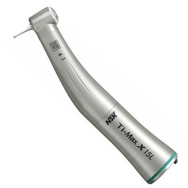 NSK Ti-Max X15L Fiber Optics Contra Angle Handpiece 4:1 Titanium - eLynn Medical