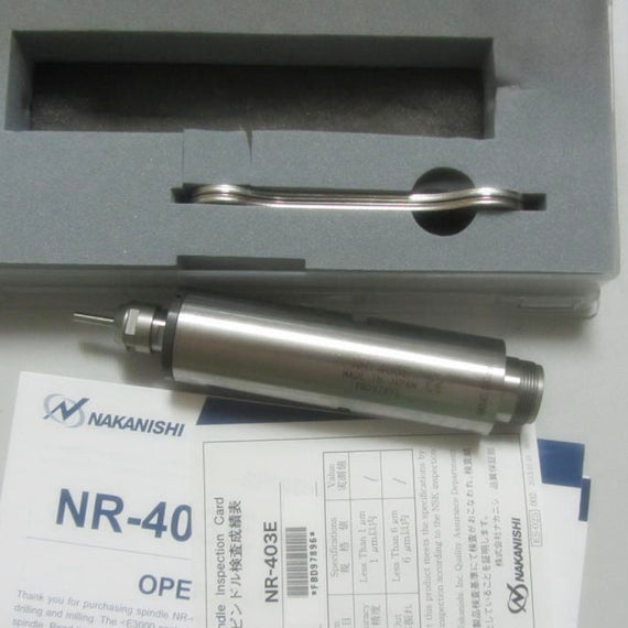 NSK Nakanishi NR-403E High Speed Spindle Drill Slitting Chamfering Grinding - eLynn Medical