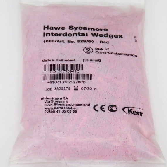 Kerr Interdental Wedges Wooden Matrix Systems red  1000cs/Pack - eLynn Medical