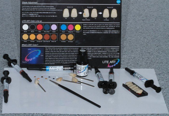 Shofu light-curing  pastes Clear Liquid brush tips LITE ART FULL SET - eLynn Medical