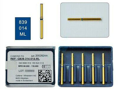 Coltene  Diatech Gold Diamond Burs G839-314-014-ML - Pack5