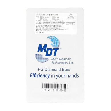 MDT 171-S014M/TF-S20 FG Short Flat Cone head 1.4mm Medium Diamond Bur Short