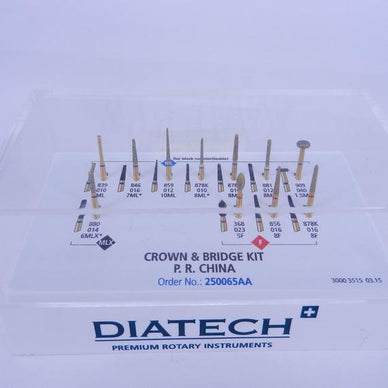 Coltene Dental  Diatech Gold Diamond Burs Crown Bridge Diamond Burs Kit/11pcs bur