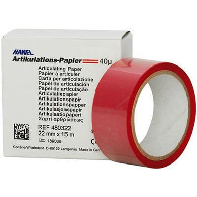 Coltene ARTICULATION PAPER, DOUBLE-SIDED ROLL 15 M PAPER, RED HANEL