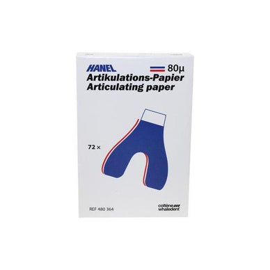Coltene Hanel Articulating Paper 80µ U-Shape Strip Blue/Red