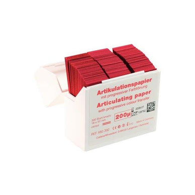 Coltene Hanel Articulating Paper 200µ Strip Red 18mm x 50mm