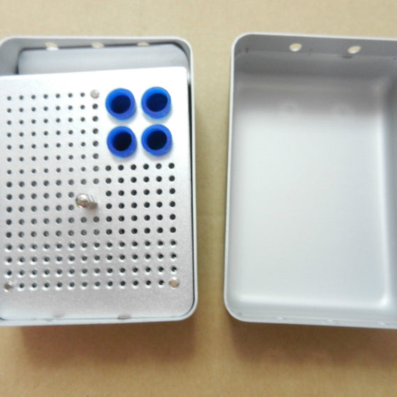 New Dental autoclave Bur Holders Disinfection box Aluminium Block tips Diamond - eLynn Medical