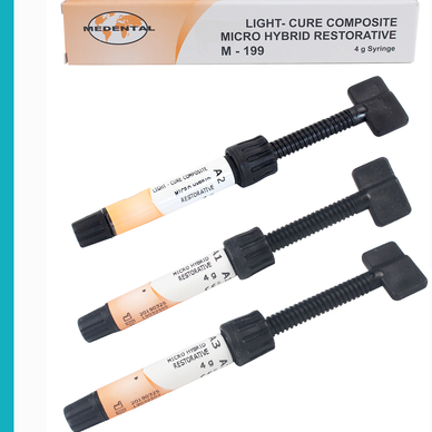 Medental Dental M199 Light-Cure Composite Micro Hybrid Restorative Resin A1 4gx1