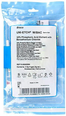 BISCO E5502EBM Uni-Etch 32% Phosphoric Acid Etchant Dental Syringes 4/Pk 5 Gm